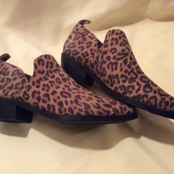 Artisan by Zigi NWT Suede Leather Leopard Ankle-boots Size 6M - Picture 7 of 8